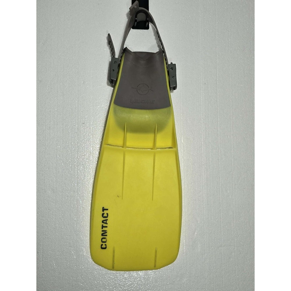 Beuchat Contact Diving Fins Set GUC Yellow Adjustable Snorkel Scuba